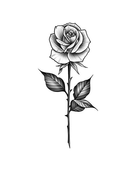 Rose tattoo design black and grey | Rose tattoo design, Geometric rose ...