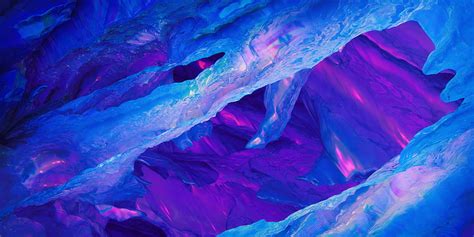 1366x768px | free download | HD wallpaper: Ice, Frost, Blue, Purple, Neon, OnePlus 5T, Stock, 4K ...