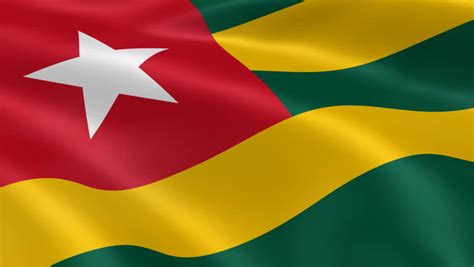 Togolese Flag In The Wind. Part Of A Series. Stock Footage Video ...