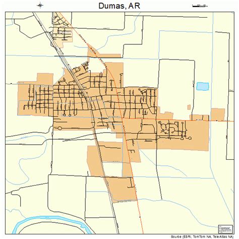 Dumas Arkansas Street Map 0519990