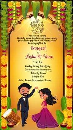 Cute Indian/hindu Wedding Invite Haldi/mehndi/sangeet - Etsy | Indian wedding invitation card ...