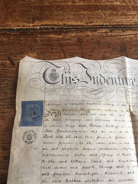 Antiques Atlas - Antique Indenture Document 1835