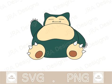 Snorlax SVG & PNG Pokemon SVG Cricut Cut File - Etsy Singapore