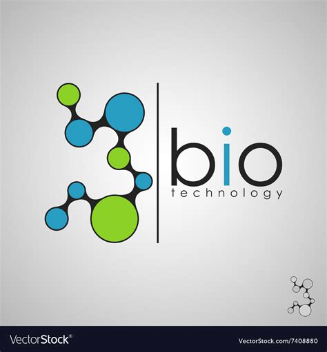 Bio technology logo biology design Royalty Free Vector Image