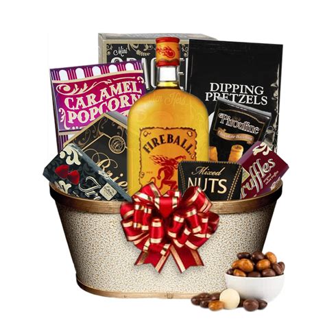 Fireball Cinnamon Whisky Gift Basket | Liquor gift baskets, Liquor ...