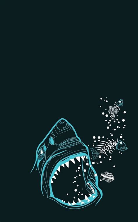 Minimalist shark, shark, minimalist, HD phone wallpaper | Peakpx