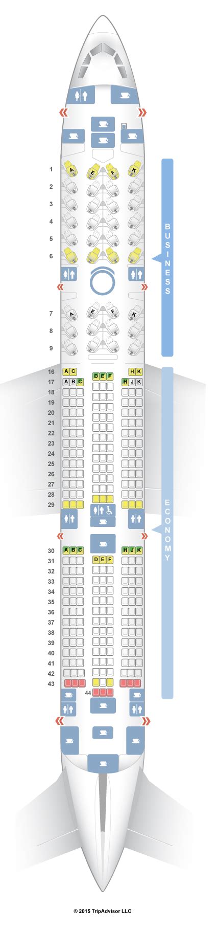 SeatGuru Seat Map Qatar Airways Airbus A350 (350) | Qatar airways ...