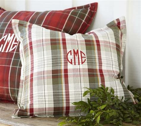 pottery barn pillow | Holiday pillows covers, Green plaid pillows, Holiday pillows