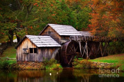 Fall at Mabry Mill Photograph by T Lowry Wilson - Pixels