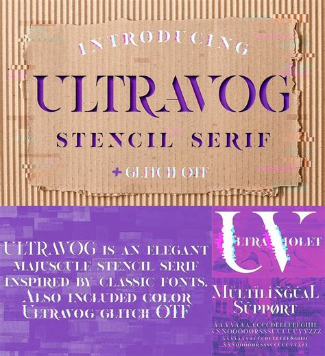 Ultravog stencil serif font | Free download | Serif fonts, Free font, Photoshop resources