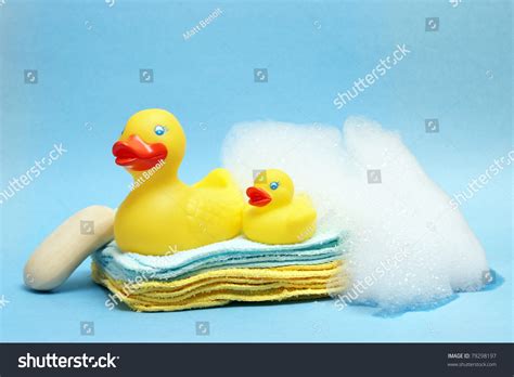 Group Rubber Duckies Other Bathing Items Stock Photo 79298197 ...