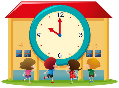 School Clock Clip Art