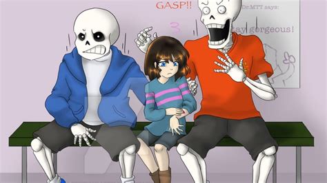 Undertale Frisk Sans And Movie Night