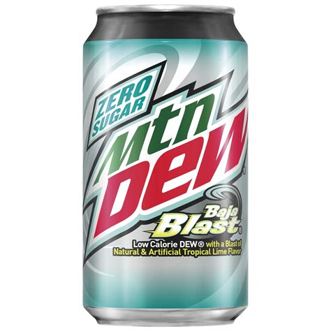 Mtn Dew Baja Blast Zero Sugar, 12 oz Cans, 18 Count - Walmart.com