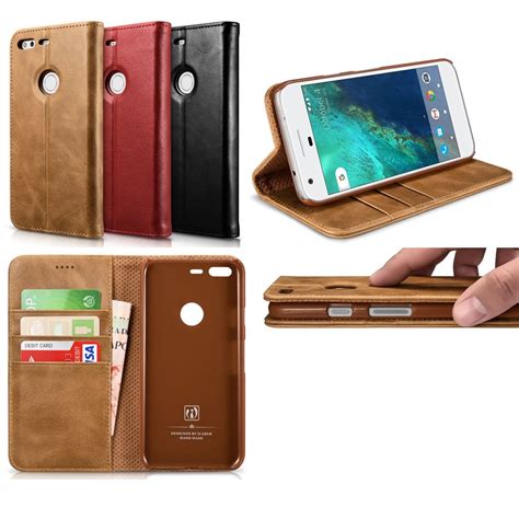 icarer for Google Pixel XL Case Leather Wallet Flip Cover for Google ...