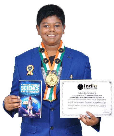 YOUNGEST AUTHOR TO WRITE AN INFORMATIVE GUIDE FOR YOUNG SCIENTISTS AND TECHNOLOGISTS - India ...