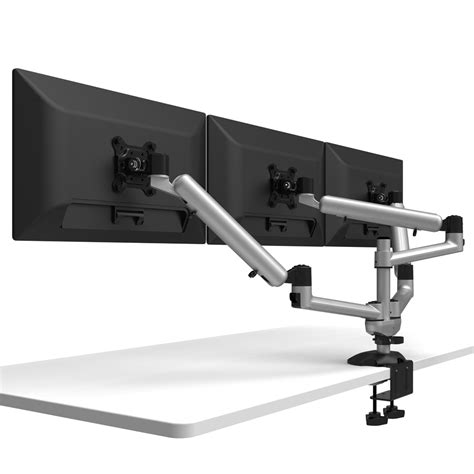 Triple Monitor Desk Mount w/ Independent Full Motion & Quick Release