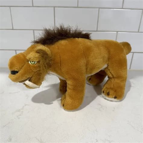 ICE AGE DIEGO Sabertooth Tiger Plush Animal Stuffed Toy 2002 10" RARE ...