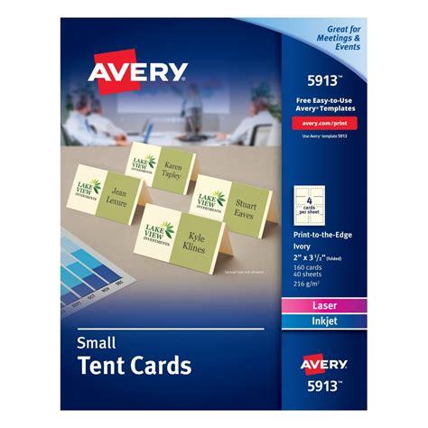 Avery Double-Sided Tent Card Template