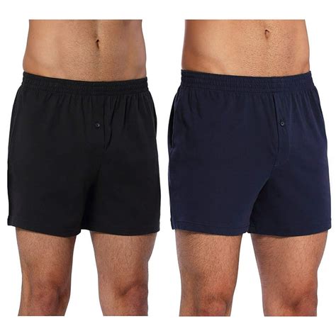 CYZ Collection - CYZ Mens 2-Pack 100% Cotton Knit Boxer Shorts/Lounge ...