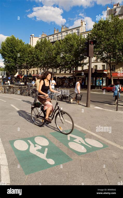 France, Paris, cycle track planning Stock Photo - Alamy