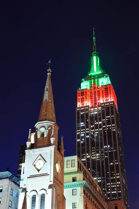 Empire State Building night view Photograph by Songquan Deng - Fine Art America