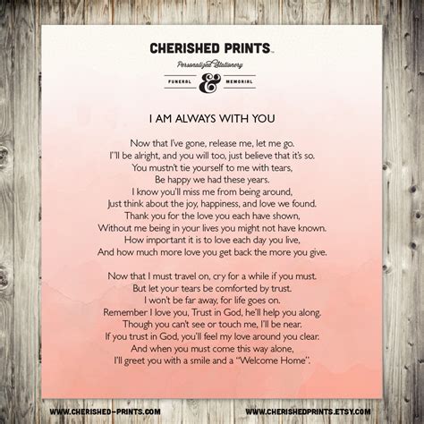 I Am Always With You • Cherished Prints