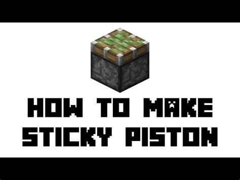 How to Make a Sticky Piston in Minecraft - On This Very Spot