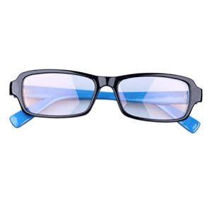 Amazon.com: Anti-reflective Computer Glasses Blue Frame: Health ...