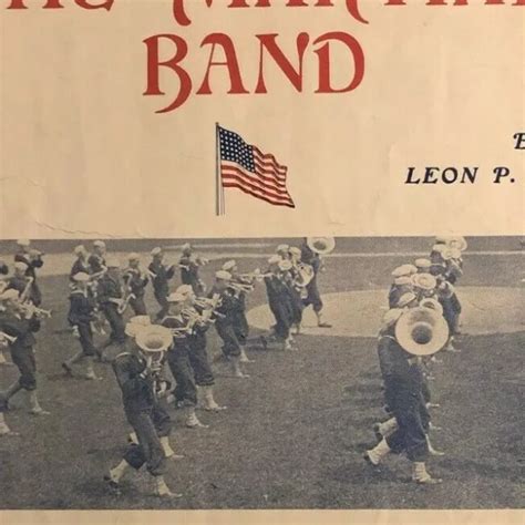 VINTAGE WWI SHEET Music "When you hear the Martial Band" Marching Band Flag $19.99 - PicClick