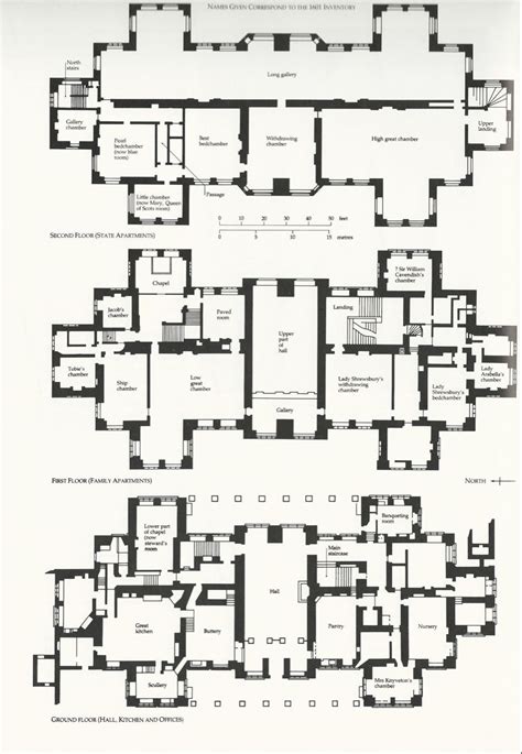 Hardwick Hall Floor plan | Английские загородные дома, Английские ...