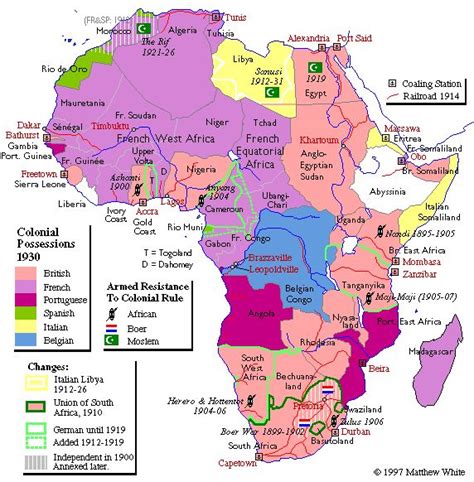 Map - Colonial Africa in the Twentieth Century | World history map ...