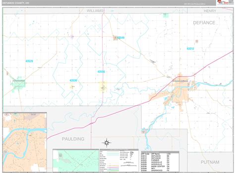 Defiance Ohio Street Map 3921308 | Maps Of Ohio