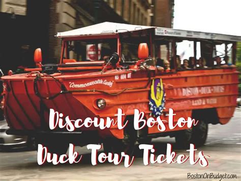 Deals and Discount Tickets for The Boston Duck Tours - Boston on Budget