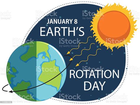 Earth Rotation Day Banner Design Stock Illustration - Download Image ...