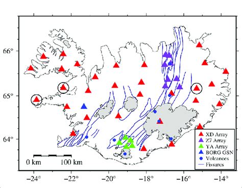 Tectonics map of Iceland and seismic stations used in this study ...