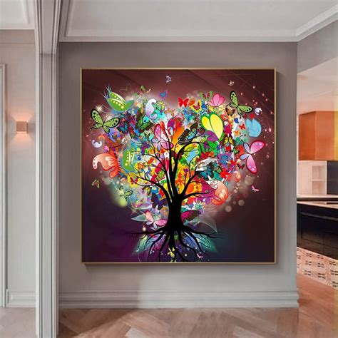 Abstract Tree of Life | Landscape wall art, Abstract canvas wall art ...