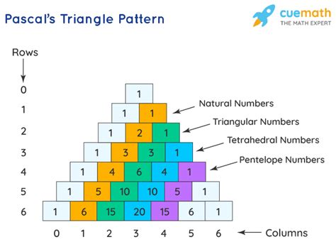 Pascal's Triangle - Formula, Patterns, Examples, Definition