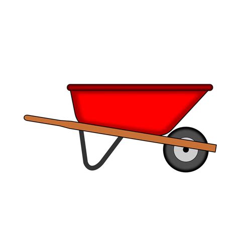 Red WheelBarrow Vector Clipart image - Free stock photo - Public Domain ...