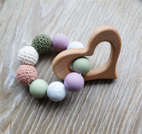 Wooden Ring Teether | Baby Teether | Heart Teether | Trendy Teether ...