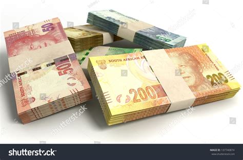 Scattered Pile Bundled South African Rand Stock Illustration 137740874 ...