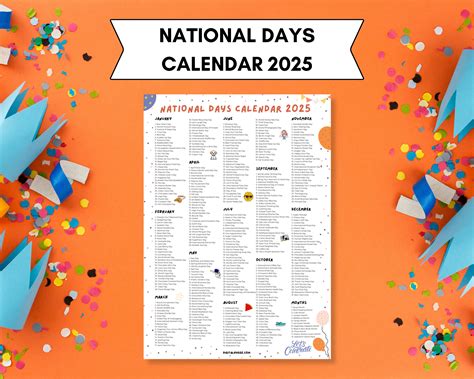 National Days Calendar January 2025 Pdf Download - Tamar Fernande