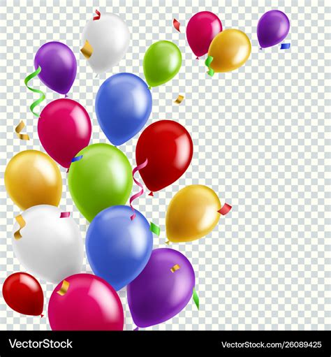 Color balloon background flying colorful balloons Vector Image