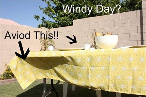 How To: An Easy Solution to Prevent Fly-Away Tablecloths | Diy outdoor table, Outdoor tablecloth ...