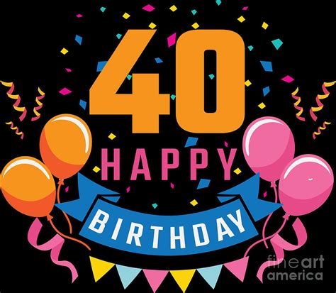 40th Birthday Banner Clip Art