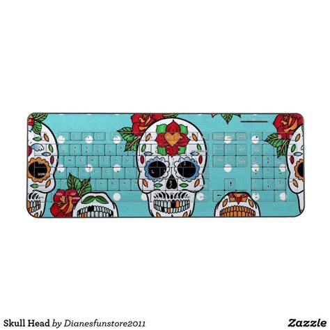 Skull Head Wireless Keyboard | Zazzle.com | Skull head, Keyboard, Vibrant colors