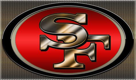 Metallic Niners Logo | 49ers, San francisco 49ers, San francisco 49ers logo