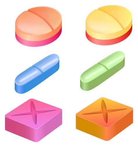 Free Vector | Different shapes of medicinal pills