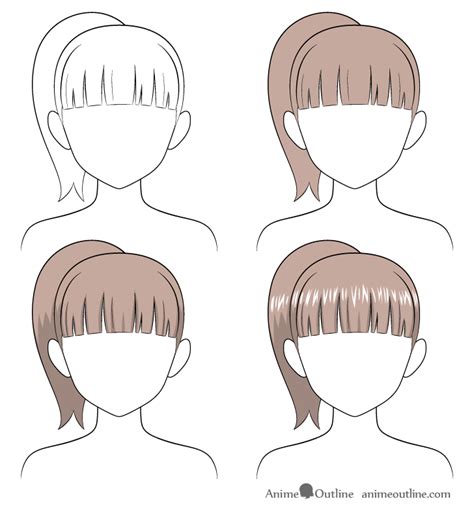 Anime Ponytail Drawing Reference - gotasdelorenzo