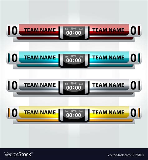 Scoreboard element sports design Royalty Free Vector Image